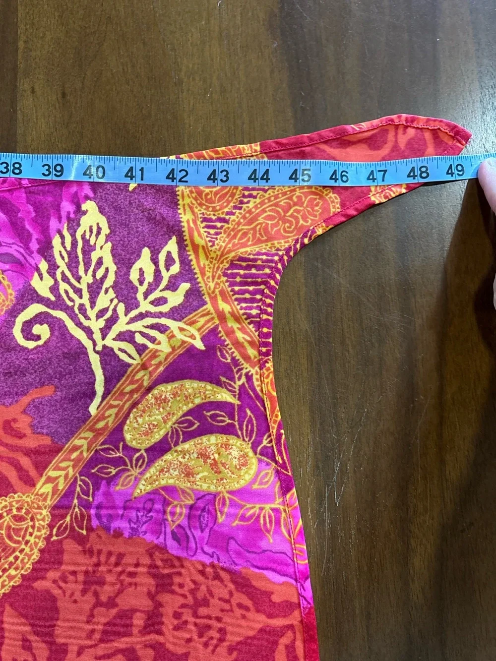 Liz Claiborne y2k wrap coverup, bright floral paisley. One size